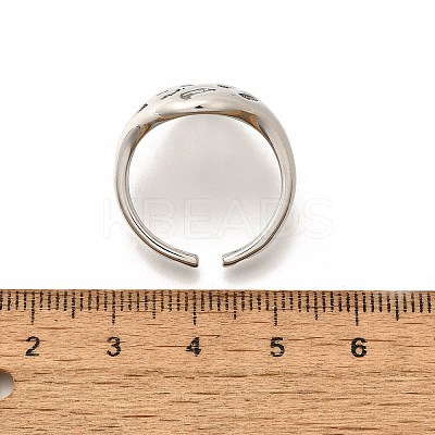 Brass Cuff Rings for Women RJEW-G347-14P-1