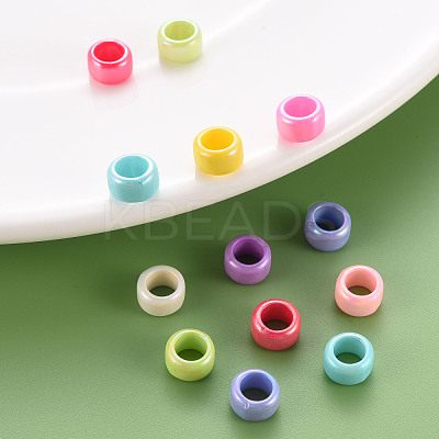 Opaque Acrylic European Beads TACR-S153-41I-1