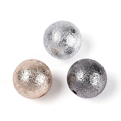 Textured Plating Opaque Acrylic Beads X-PACR-T019-02M-1