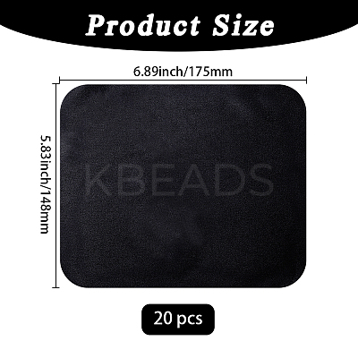 20Pcs Suede Fiber Glasses Cleaning Cloth AJEW-GF0012-51B-1