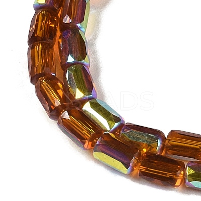 Electroplate Glass Chevron Beads Strands GLAA-Q101-02A-AB01-1