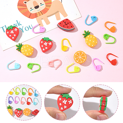 60Pcs ABS Plastic Knitting Crochet Locking Stitch Markers Holder DIY-SC0030-65-1