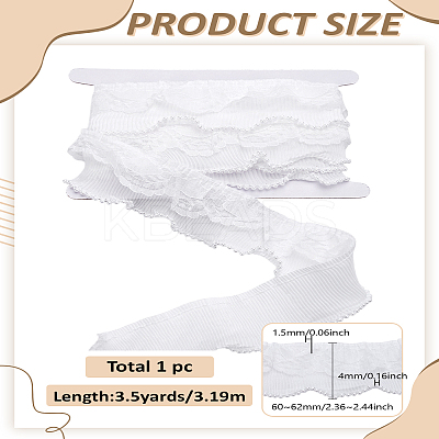 3.5 Yards Polyester & Chinlon Flower Ribbon SRIB-LP0001-14-1