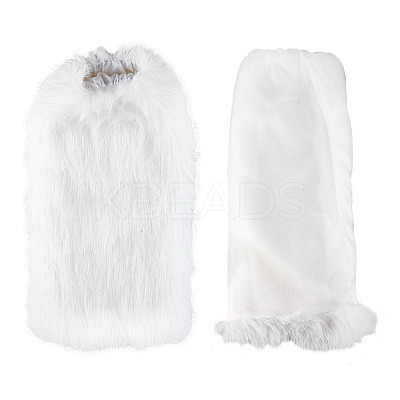 Polyester Imitation Fox Hair Boot Cover AJEW-WH0570-04A-1