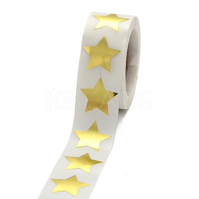 Metallic Foil Star Shape Paper Sticker Labels LS-DIY-E023-03-1