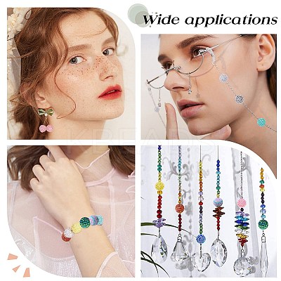 40Pcs 10 Style Resin Rhinestone Beads RESI-SC0002-31-1