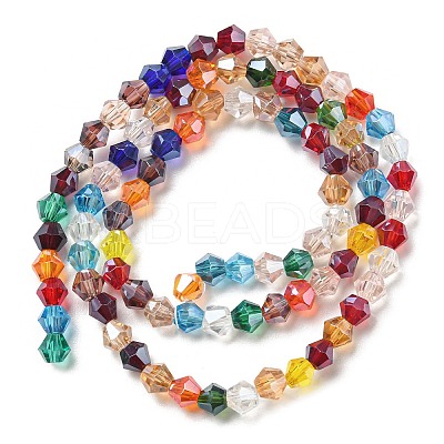 Transparent Electroplate Glass Beads Strands EGLA-A039-T4mm-A29-1