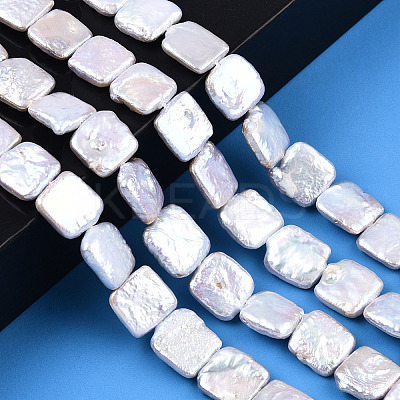 Baroque Natural Nucleated Pearl Keshi Pearl Beads Strands PEAR-S020-K09-1