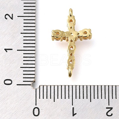 Brass Pave Cubic Zirconia Connector Charms KK-M101-03C-G02-1