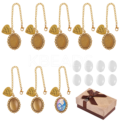 DIY Oval Alloy Bachelor's Hat Pendant Decoration Making Kits HJEW-GL00019-1