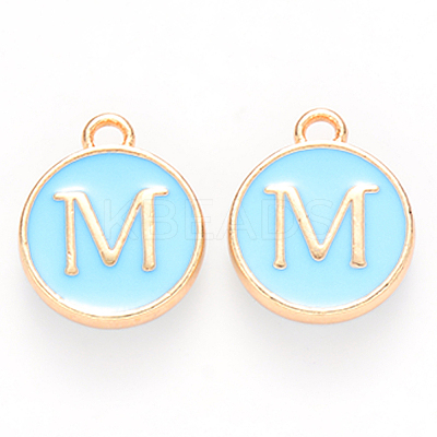 Golden Plated Alloy Enamel Charms LS-ENAM-S118-04M-1