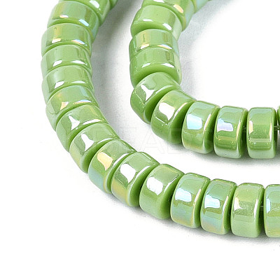 AB Color Plated Opaque Glass Beads Strands GLAA-T026-3x6mm-P05-1