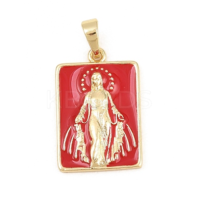 Brass Enamel Pendants KK-F938-40G-03-1