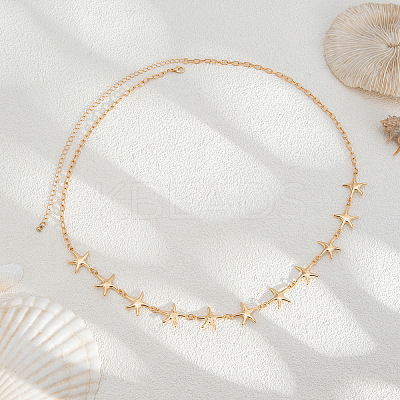 Summer Alloy Starfish Link Chain Waist Belly Chains for Women FS-WGD9F40-01-1