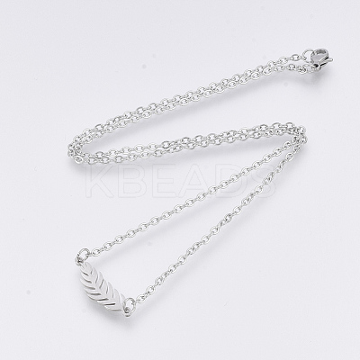 Non-Tarnish 201 Stainless Steel Pendant Necklaces NJEW-T009-JN141-40-1-1