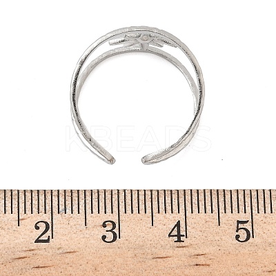 304 Stainless Steel Open Cuff Rings Findings RJEW-A079-10E-P-1