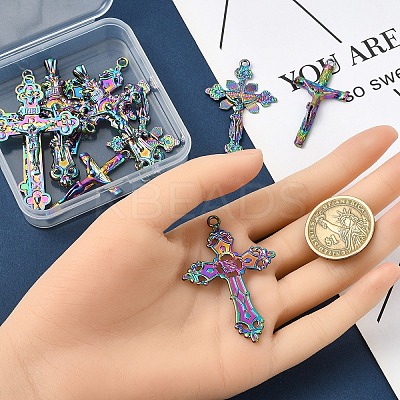 10Pcs 5 Styles Plated Alloy Pendants FIND-YW0007-16-1
