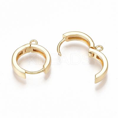 Brass Huggie Hoop Earring Findings LS-X-KK-S350-069G-1