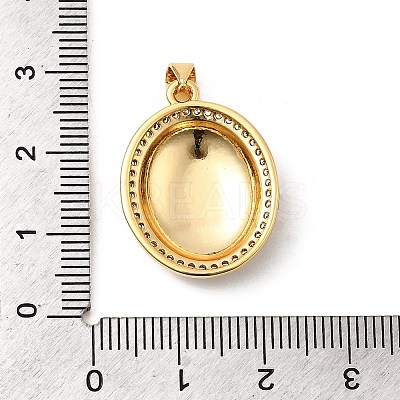 Brass Micro Pave Cubic Zirconia Pendants KK-A266-04A-G-1