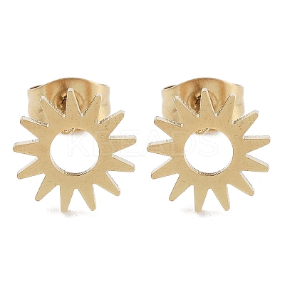 PVD Vacuum Plating 304 Stainless Steel Stud Earrings for Women EJEW-A048-12G-1