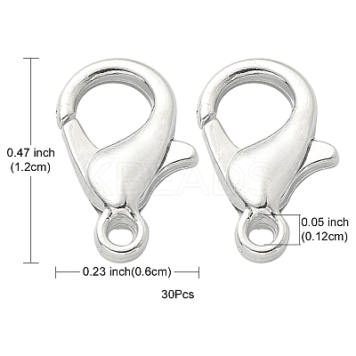 Zinc Alloy Lobster Claw Clasps FIND-YW0001-71P-1