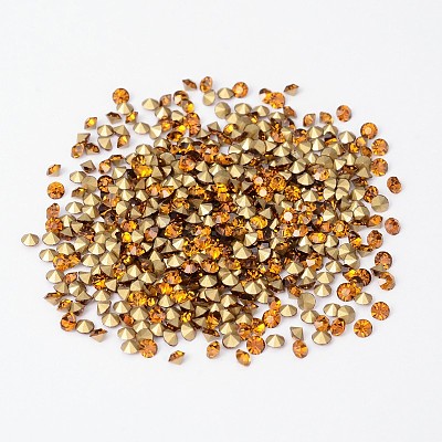 Back Plated Grade A Diamond Glass Pointed Rhinestone RGLA-SS8-012-1
