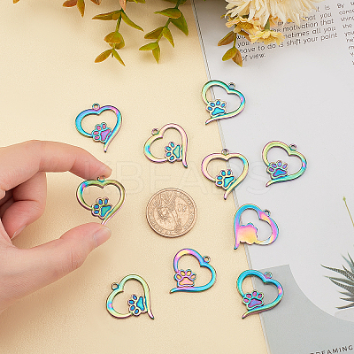 10Pcs 304 Stainless Steel Pendant Cabochon Settings For Enamel STAS-UN0032-62-1