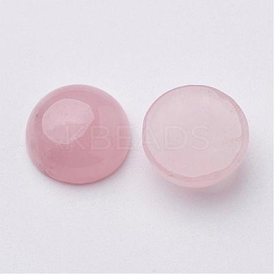 Natural Rose Quartz Cabochons G-ROSE12x5-1