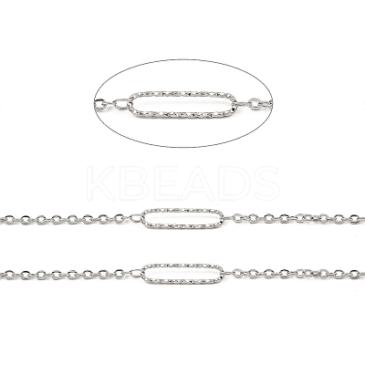 Tarnish Resistant Handmade 304 Stainless Steel Oval Link Chains CHS-G025-03P-1
