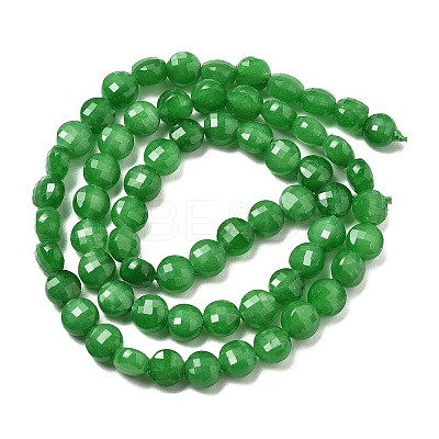 Natural Dyed White Jade Beads Strands G-C179-A6mm-09-1