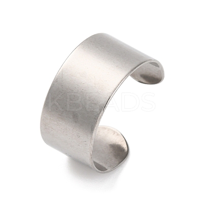304 Stainless Steel Open Cuff Rings RJEW-G335-01B-1
