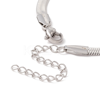 Non-Tarnish 304 Stainless Steel Herringbone Chains Bracelet for Men Women BJEW-D450-01P-02-1