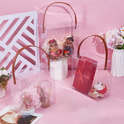 Transparent Plastic Bag Gift Packaging CON-WH0085-104B-1
