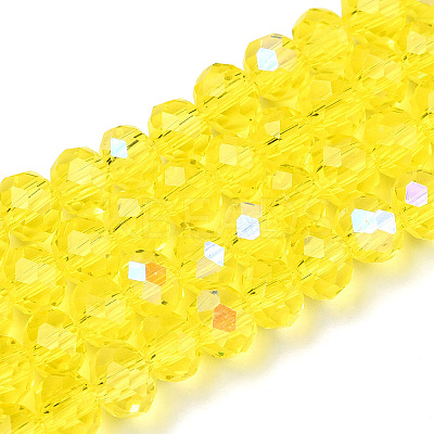 Electroplate Glass Beads Strands EGLA-A044-T6mm-L29-1