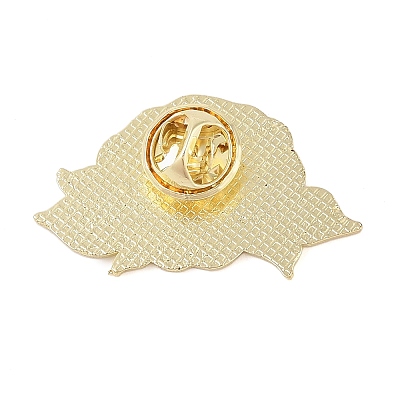 Flower Golden Enamel Pins LS-JEWB-K012-07A-G-1