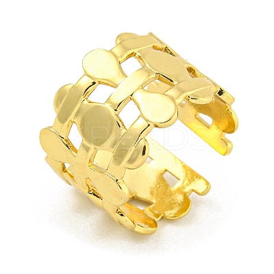 304 Stainless Steel Fence Open Cuff Ring RJEW-G321-04G-1