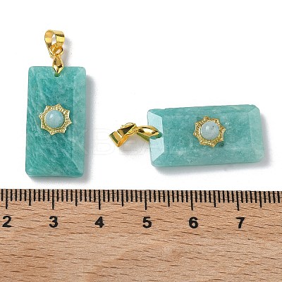 Natural Amazonite Faceted Pendants G-A298-01G-06-1