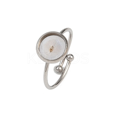 304 Stainless Steel Cuff Ring Components STAS-D372-03P-02-1