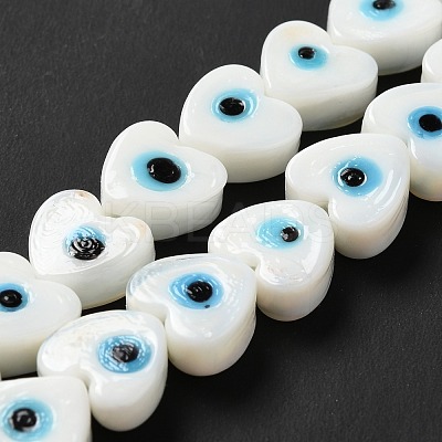 Handmade Evil Eye Lampwork Beads Strands LAMP-E023-07B-01-1
