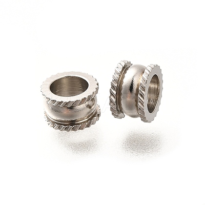 201 Stainless Steel European Beads STAS-S154-02P-1