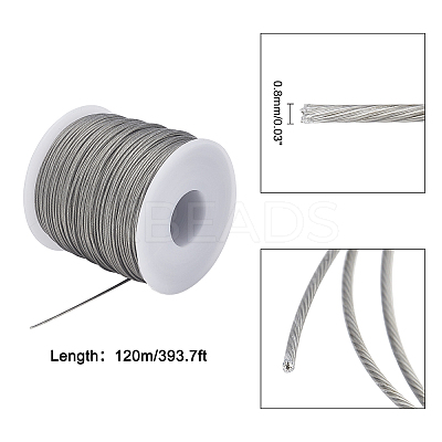 Tiger Tail Wire TWIR-WH0001-01-0.8mm-P-1