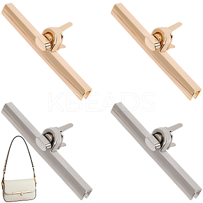 4Pcs 2 Colors Zinc Alloy Twist Bag Lock Purse Catch Clasps PURS-CP0001-04-1