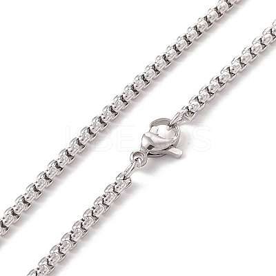 Alloy Skull Anchor Pendant Necklace with 201 Stainless Steel Box Chains LS-NJEW-E016-07AS-1