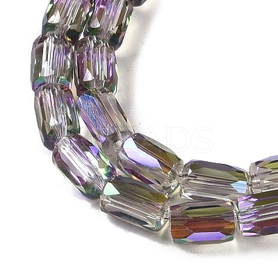 Electroplate Glass Beads Strands GLAA-Q101-02A-HP02-1