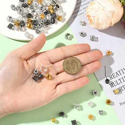150Pcs 15 Styles Alloy European Beads FIND-SC0020-10-1