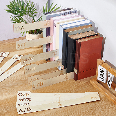 Poplar Wood Vinyl Record Divider AJEW-WH0070-56A-1