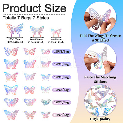 7 Bags 7 Styles Paper Wall Stickers DIY-TA0013-20-1