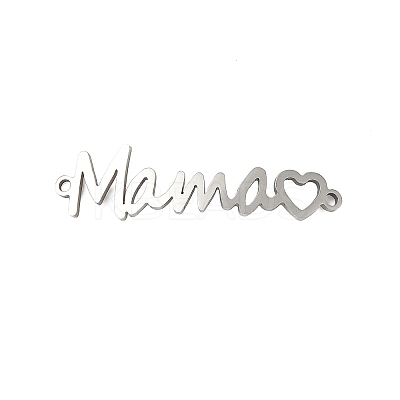Mother's Day 201 Stainless Steel Connector Charms STAS-F316-38P-1