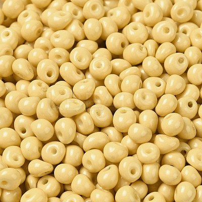 6/0 Opaque Baking Paint Glass Seed Beads SEED-M012-02A-07-1