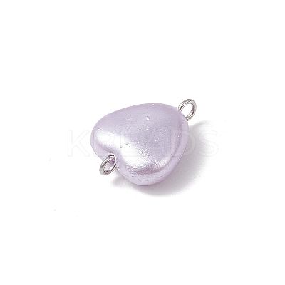 Opaque Acrylic Heart Links Connector Charms PALLOY-JF04282-02-1